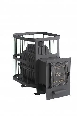 Фото Печь банная чугунная "Сибирь-24". Универсальная чугунная дверца (Сетка) в магазине Woodson Фото Печь банная чугунная "Сибирь-24". Универсальная чугунная дверца (Сетка) в магазине Woodson