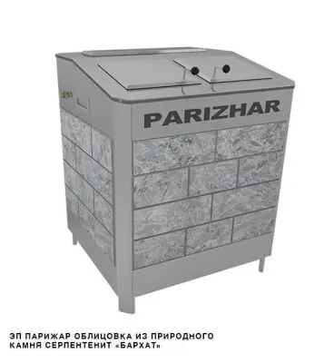 Фото Электрическая паротермальная печь 24 кВт/380 ПАРиЖАР облицовка серпентенит "бархат" в магазине Woodson Фото Электрическая паротермальная печь 24 кВт/380 ПАРиЖАР облицовка серпентенит "бархат" в магазине Woodson