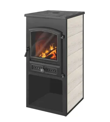 Фото Камин ЭТНА (БКД) с плитой "Бежевый" Ø115мм в магазине Woodson Фото Камин ЭТНА (БКД) с плитой "Бежевый" Ø115мм в магазине Woodson