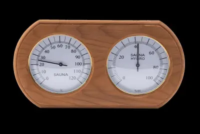 Термогигрометр ОЧКИ овал (термодревесина) TH-20Т