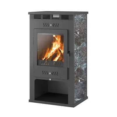 Фото Печь-Камин ASTON 11кВт (180 м3) Ø 150мм Амфиболит в магазине Woodson
