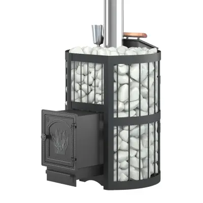 Фото Чугунная печь для бани ЭТНА Стандарт 18 (ДТ-4) Закрытая каменка в магазине Woodson