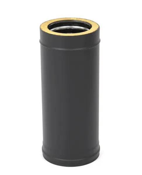 Фото Дымоход ТиС выход через СТЕНУ (термоэмаль-чёрная) 