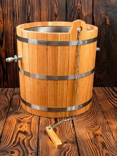 Обливное устройство Woodson с нержавеющей вставкой, 20 л., дуб Обливное устройство Woodson с нержавеющей вставкой, 20 л., дуб