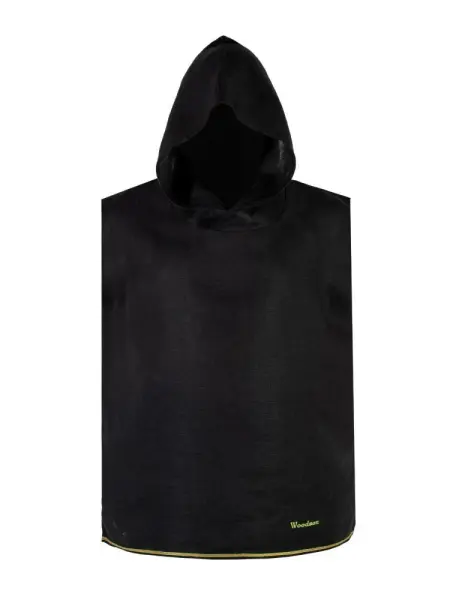 Комплект банщика #1 Woodson, чёрный лён c цветной полосой (46-48)