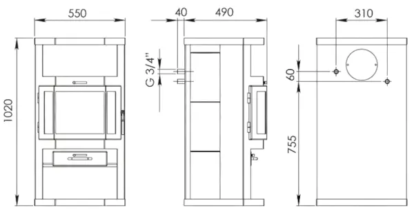 Фото Печь АНГАРА  Аква в магазине Woodson