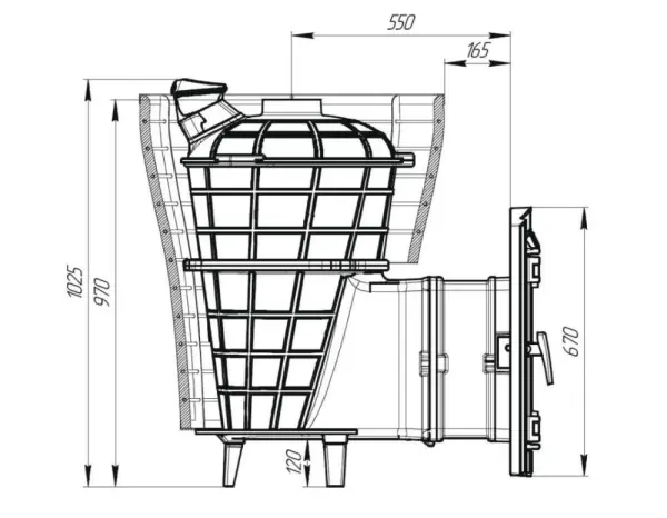 Фото Печь банная "Атмосфера V" сетка нержавейка в магазине Woodson Фото Печь банная "Атмосфера V" сетка нержавейка в магазине Woodson