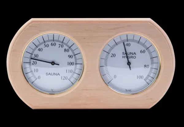 Термогигрометр ОЧКИ овал (ольха) TH-20А