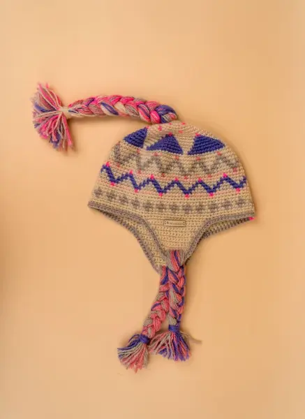 Шапка вязаная для бани Woodson Viking, орнамент, 3 косички