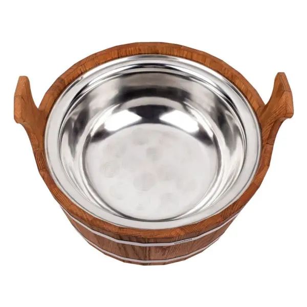 Шайка Woodson с нержавеющей вставкой, 15 л., дуб