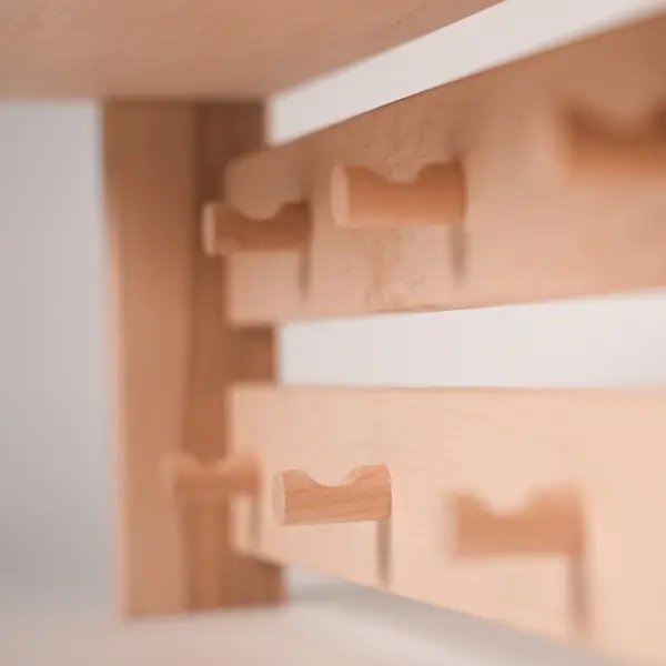 Вешалка настенная Левада Д7, ольха, 2 ряда