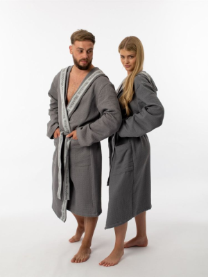 Халат вафельный Woodson, серый (54)