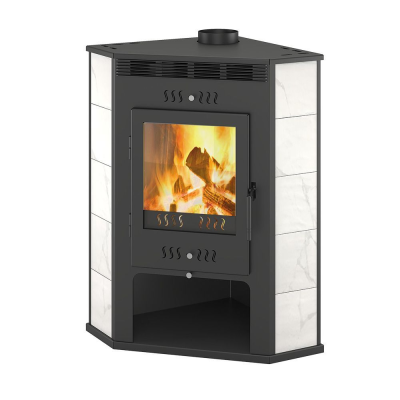 Фото Печь-Камин ASTON 11кВт (180 м3) угловой Ø 150мм в магазине Woodson