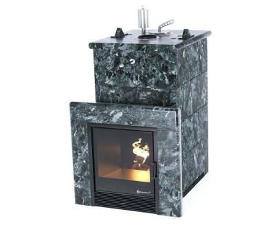 Фото Печь для русской бани Сочи в полноценном кожухе (пироксенит) в магазине Woodson Фото Печь для русской бани Сочи в полноценном кожухе (пироксенит) в магазине Woodson