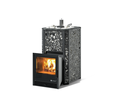 Фото Печь Изистим Ялта 15/2025 Хохлома черный в магазине Woodson