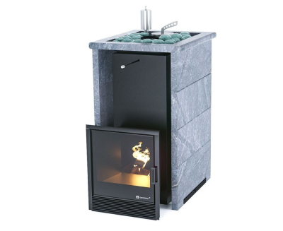 Фото Печь для русской бани Сочи в трёхстороннем кожухе (талькохлорит) с открытым верхом в магазине Woodson Фото Печь для русской бани Сочи в трёхстороннем кожухе (талькохлорит) с открытым верхом в магазине Woodson