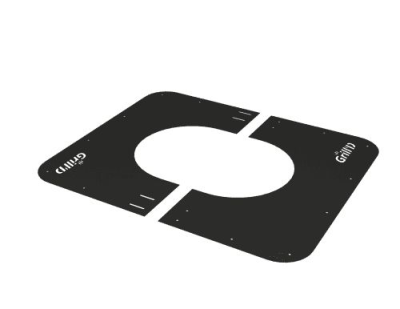 Фото Фланец декоративный сборный Grill'D 500*500 (D250) черный 