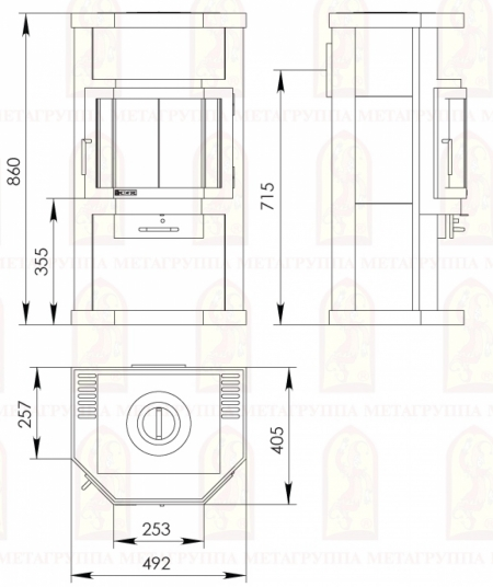 Фото Печь ОКА с чугунной плитой в магазине Woodson Фото Печь ОКА с чугунной плитой в магазине Woodson