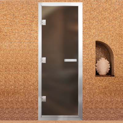 Дверь Хамам Престиж 60G Бронза матовая 1900*800 R (СП)