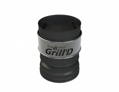 Grill'D Переход ЖС 0,8мм D 115 (ВН 130), черный (термостойкая краска)
