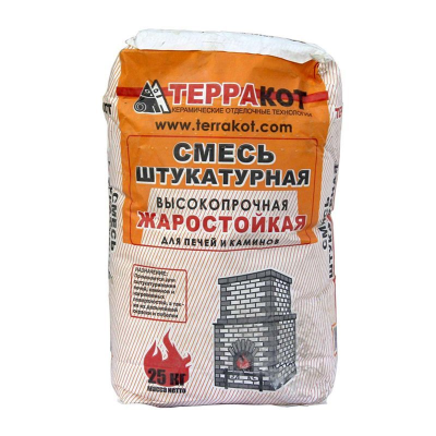 Смесь штукатурная «Терракот» жаростойкая, 25 кг Смесь штукатурная «Терракот» жаростойкая, 25 кг
