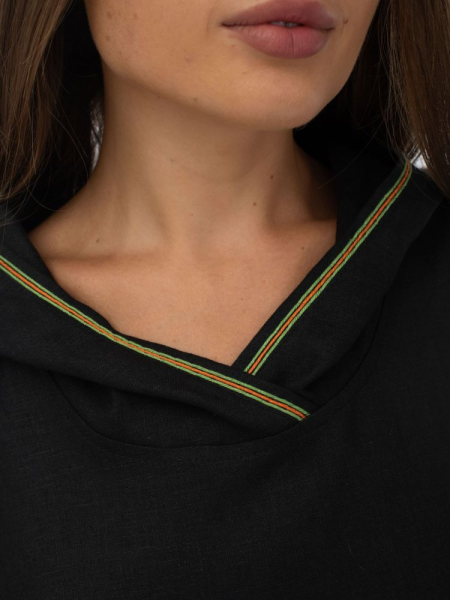 Платье банное Woodson, чёрный лён (46)