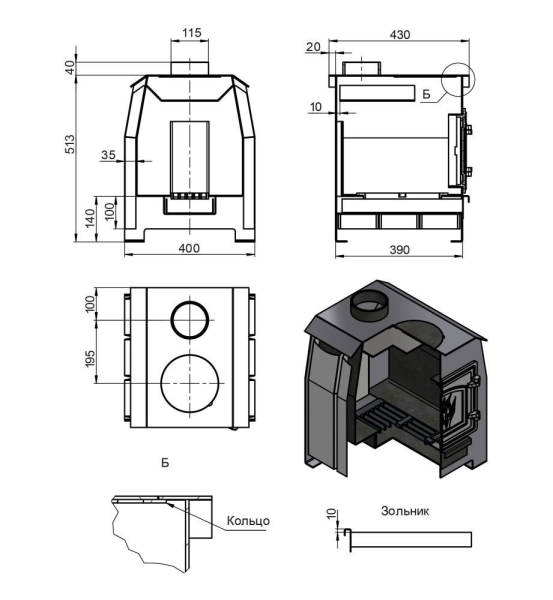 Фото Печь отопительная Везувий "Комфорт 70" (ДТ-3С) в магазине Woodson Фото Печь отопительная Везувий "Комфорт 70" (ДТ-3С) в магазине Woodson