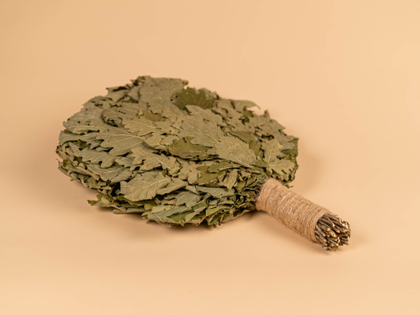 Веник для бани Woodson Премиум, кавказский дуб с обмоткой