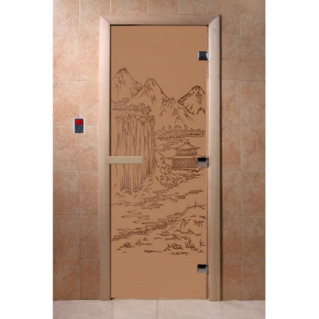 Дверь DoorWood "Китай" Графит матовое 190х70 (Ольха 3п, 8мм)