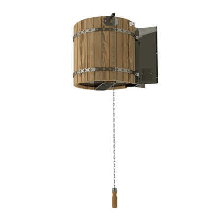 Обливное устройство для бани "Ливень" ПРО мини (+ деревянное обрамление "ТЕРМО")