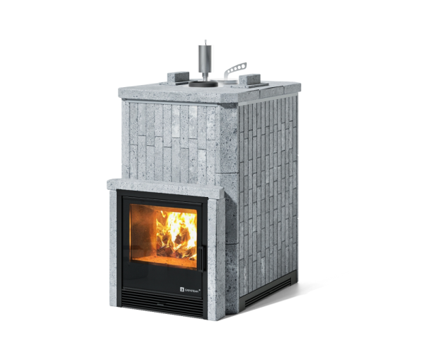 Фото Печь Изистим Южная 16 закрытый верх с топкой из парной - Камень Талькохлорит в магазине Woodson