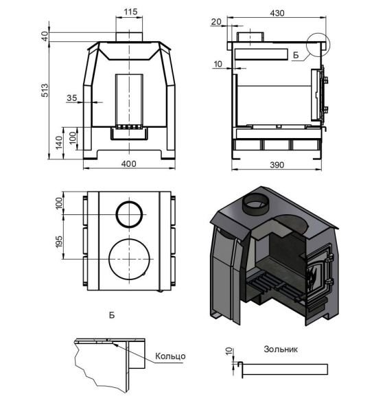 Фото Печь отопительная Везувий "Комфорт 70" (ДТ-3) в магазине Woodson Фото Печь отопительная Везувий "Комфорт 70" (ДТ-3) в магазине Woodson