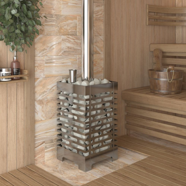 Фото Печь для бани ASTON 12 INOX стекло в магазине Woodson