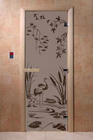 Дверь DoorWood "Камышевый рай" Графит матовое 190х70 (Ольха 3п, 8мм) *