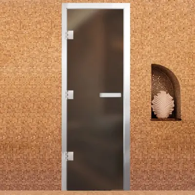 Дверь Хамам Престиж 60G Бронза Matelux 1900*700 R, без порога