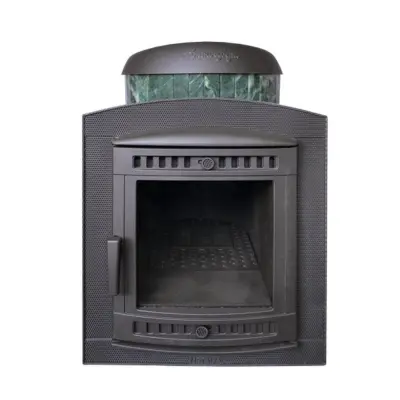 Фото Печь банная "Атмосфера L" в ламелях из натурального камня "Змеевик" наборный в магазине Woodson