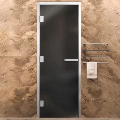 Дверь Хамам Элит серая MATELUX 1900*700, R, WC замок